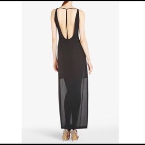 RARE black silk tamsyn high low XS pockets BCBG